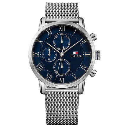 Tommy Hilfiger Men's Watch - Kane Blue Dial Stainless Steel Mesh Bracelet | 1791398 ,