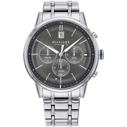 Tommy Hilfiger Men's Watch - Kyle Grey Dial Silver Steel Bracelet Quartz | 1791632 ,
