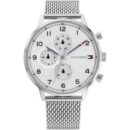 Tommy Hilfiger Men's Watch - Leonard Silver Stainless Steel Mesh Bracelet | 1791988 ,
