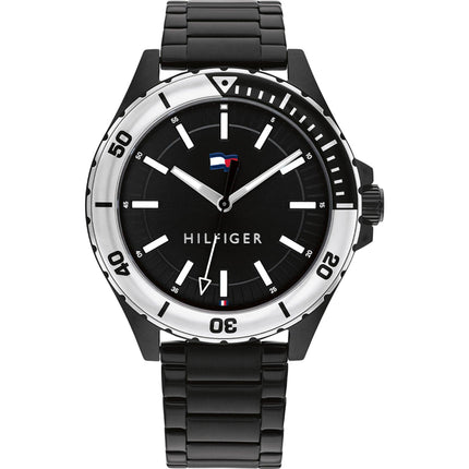 Tommy Hilfiger Men's Watch - Logan Black Dial Stainless Steel Bracelet | 1792014 ,