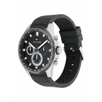 Tommy Hilfiger Men's Watch - Max Black and Silver Dial Rubber Strap Quartz | 1791971 ,