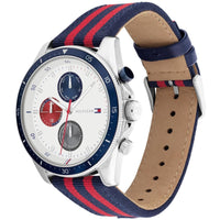 Tommy Hilfiger Men's Watch - Parker Date Display Blue and Red Nylon Strap | 1792035 ,