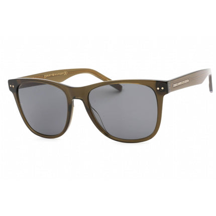 Tommy Hilfiger Unisex Sunglasses - Full Rim Olive Plastic Square | TH 1712/S 04C3 IR ,