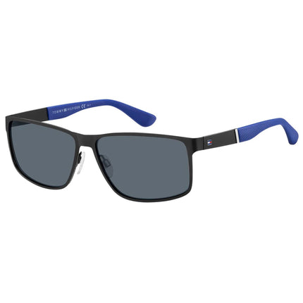 Tommy Hilfiger Unisex Sunglasses - Grey Blue Lens Matte Black | Th 1542/S 0003 00 ,