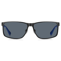 Tommy Hilfiger Unisex Sunglasses - Grey Blue Lens Matte Black | Th 1542/S 0003 00 ,