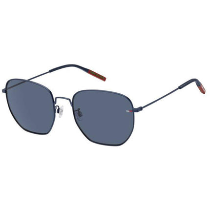 Tommy Hilfiger Unisex Sunglasses - Matte Blue Metal Frame Grey Lens | TJ 0034/F/S 0FLL ,