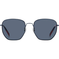 Tommy Hilfiger Unisex Sunglasses - Matte Blue Metal Frame Grey Lens | TJ 0034/F/S 0FLL ,