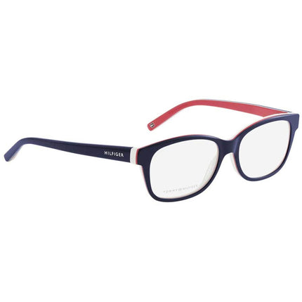 Tommy Hilfiger Women's Eyeglasses - Blue Red White Square Full-Rim Frame | 1017 0UNN ,