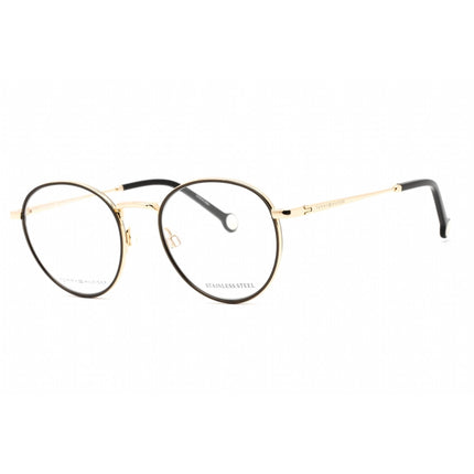 Tommy Hilfiger Women's Eyeglasses - Full Rim Gold Black Oval Shape Frame | TH 1820 J5G ,