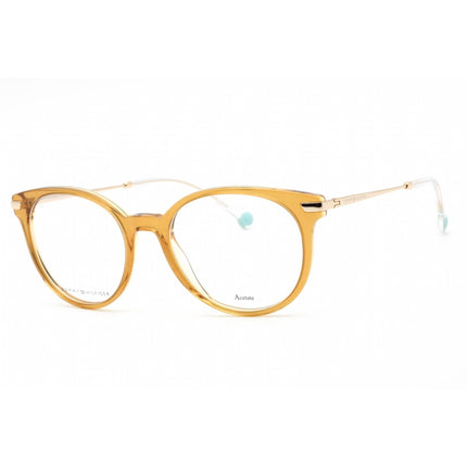 Tommy Hilfiger Women's Eyeglasses - Full Rim Ochre Plastic Round | TH 1821 0FMP 00 ,