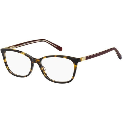 Tommy Hilfiger Women's Eyeglasses - Havana Square Full-Rim Acetate Frame | TH 1965 86 ,