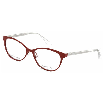 Tommy Hilfiger Women's Eyeglasses - Red Cat-Eye Full-Rim Metal Frame | TH 1554 0C9A 00 ,
