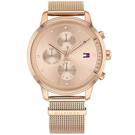 Tommy Hilfiger Women's Quartz Watch - Blake Rose Gold Dial Mesh Bracelet | 1781907 ,