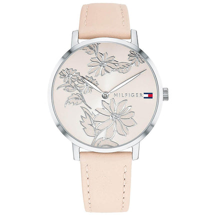 Tommy Hilfiger Women's Quartz Watch - Pippa Beige Dial Leather Strap | 1781919 ,
