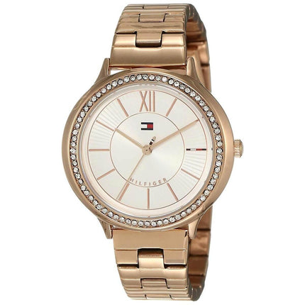 Tommy Hilfiger Women's Quartz Watch - White Dial Rose Gold Steel Bracelet | 1781861 ,