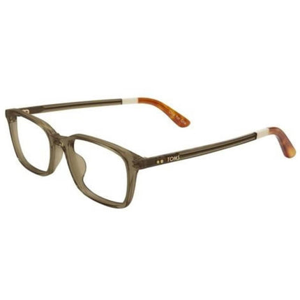 Toms Men's Eyeglasses - Olive Crystal Honey Tortoise Square | TOMS PIERCE 10010524 ,