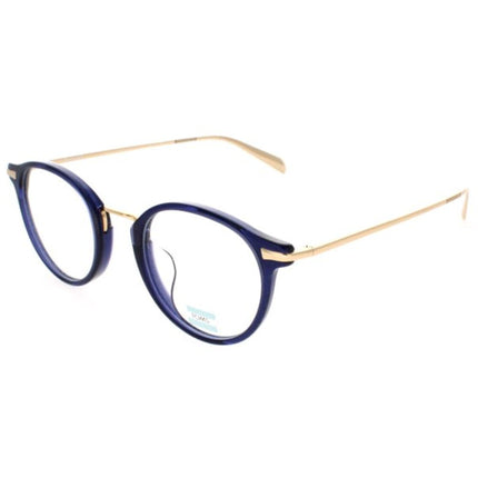 Toms Men's Eyeglasses - Royal Blu/Gold/Metal Tip Round Frame | TOMS BARRIE 10012816 ,