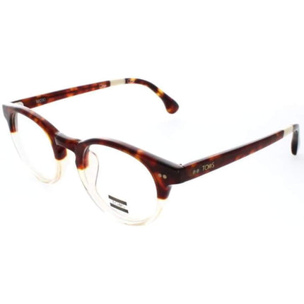 Toms Men's Eyeglasses - Tort Clear Fade/Tort Round Full-Rim Frame | TOMS MOXI 10005503 ,
