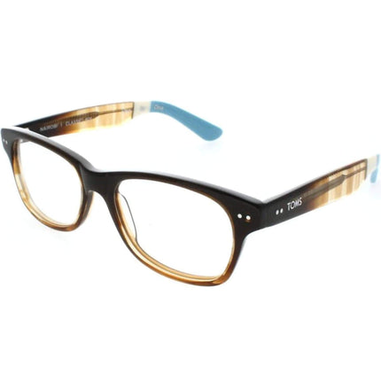 Toms Unisex Eyeglasses - Brown Crystalfade/Ltblue Frame | TOMS NAIROBI 10002216 ,