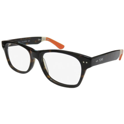 Toms Unisex Eyeglasses - Dark Tortoise/Orange Square Frame | TOMS NAIROBI 10002219 ,