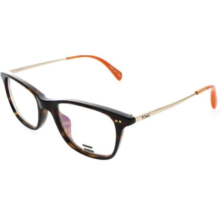 Toms Unisex Eyeglasses - Dk Tort/Burnt Orange Square Frame | TOMS JENKINS 10002197 ,