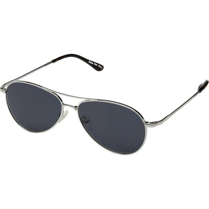 Toms Unisex Sunglasses - Full Rim Shiny Silver Aviator | TOMS KILGORE 201 10013133 ,