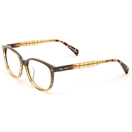 Toms Women's Eyeglasses - Brown Fade/Honey Tort Square Frame | TOMS ADORA 10008698 ,