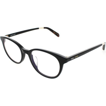 Toms Women's Eyeglasses - Shiny Black/Blue Lt Round Frame | TOMS HAYLEY 10018234 ,