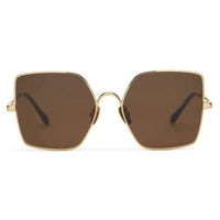 Toms Women's Sunglasses - Shiny Yellow Gold Square Frame | TOMS TULUM 301 10015514 ,