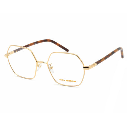 Tory Burch Unisex Eyeglasses - Shiny Gold/Tortoise Hexagonal Frame | 0TY1072 3309 ,