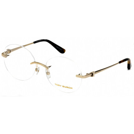 Tory Burch Women's Eyeglasses - Round Shape Shiny Light Gold Metal Frame | TY1059 3266 ,