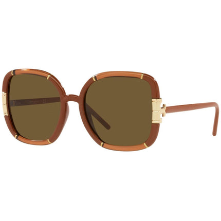 Tory Burch Women's Sunglasses - Oversized Frame Solid Brown Lens | 9071U 18983B57 ,