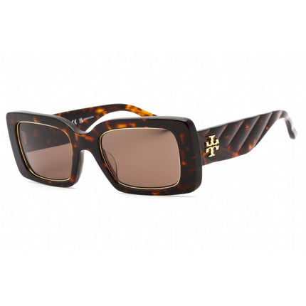 Tory Burch Women's Sunglasses - Rectangular Frame Dark Brown Lens | 0TY7188U 172873 ,