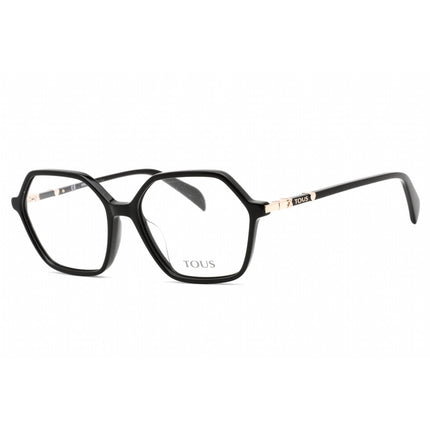 Tous Men's Eyeglasses - Full Rim Shiny Black Plastic Rectangular Frame | VTOB31 0700 ,
