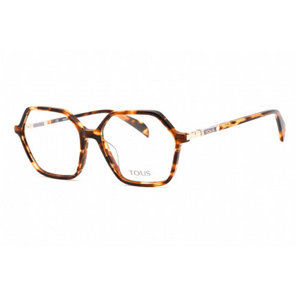 Tous Men's Eyeglasses - Full Rim Shiny Brown Havana/Yellow Plastic Frame | VTOB31 0743 ,
