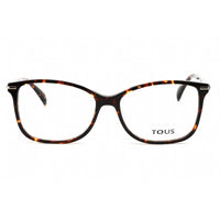Tous Men's Eyeglasses - Full Rim Shiny Havana Plastic Rectangular Frame | VTOB11S 0714 ,