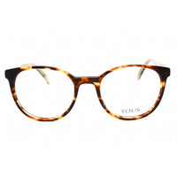 Tous Men's Eyeglasses - Shiny Brown Havana/Yellow Plastic Round Frame | VTOB37V 0743 ,