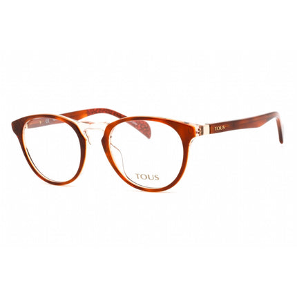 Tous Women's Eyeglasses - Full Rim Havana/Opaline Pink Oval Shape Frame | VTOA22 07LA ,