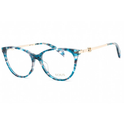 Tous Women's Eyeglasses - Full Rim Pattern Blue Plastic Cat Eye Frame | VTOA98 0VC5 ,