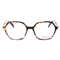 Tous Women's Eyeglasses - Full Rim Shiny Havana/Purple Oval Shape Frame | VTOB10 0AEN ,