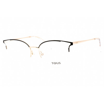 Tous Women's Eyeglasses - Half Rim Shiny Rose Gold Metal Oval Frame | VTO398 0301 ,