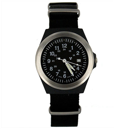 Traser 100139 Men's P5900 Type 3 Military Black Dial Black Nylon Strap Watch ,