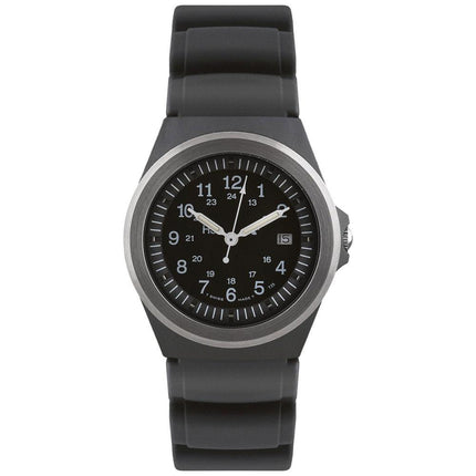 Traser 100233 Men's P5900 Type 3 Military Black Dial Black Rubber Strap Watch ,