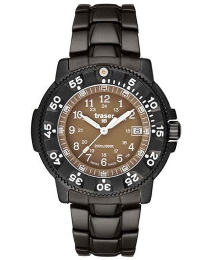 Traser P6507.A80.3R.17 Men's Black Titanium Olive Dial Quartz Watch ,