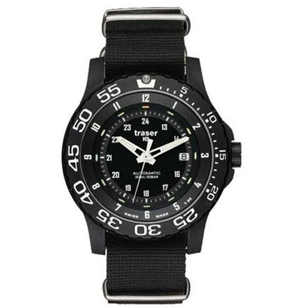 Traser P6600.4A8.13.01 Men's Swiss Made Black Resin Nylon Strap Automatic Watch ,