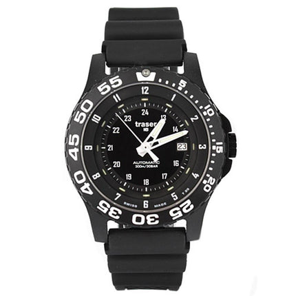 Traser P6600.9A8.13.01 Men's Automatic Pro Black Dial Rubber Strap Dive Watch ,