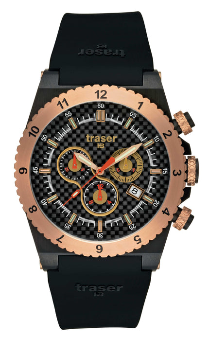 Traser T 7404 Men's Chronograph Classic Carbon Pro Watch ,