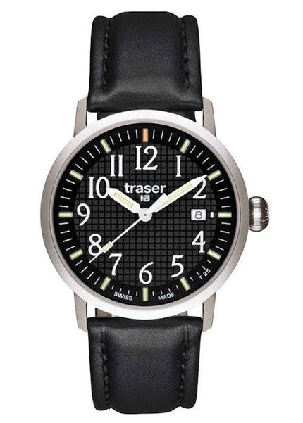 Traser T4102.740.A2.01 Men's Black Leather Strap Tritium Watch ,