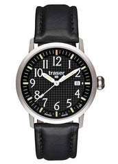 Traser T4102.740.A2.01 Men's Black Leather Strap Tritium Watch