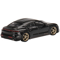 True Scale Miniatures 1/64 Diecast Model Car - Porsche Taycan Turbo S Volcano Gray ,